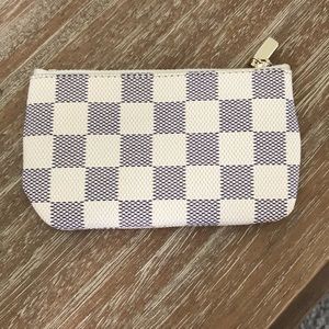 Checkered Coin Keychain Pouch